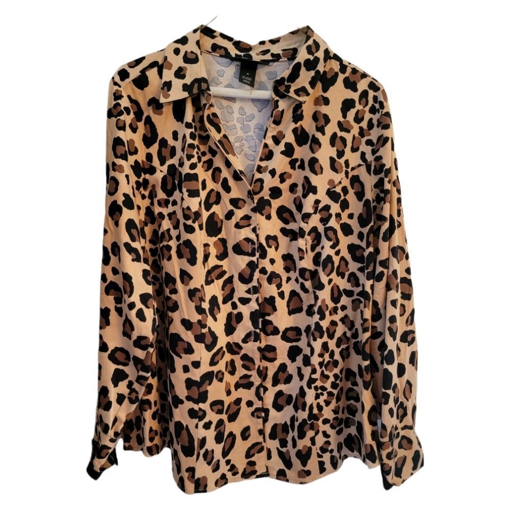 LANE Bryant Leopard Print Top Size 18